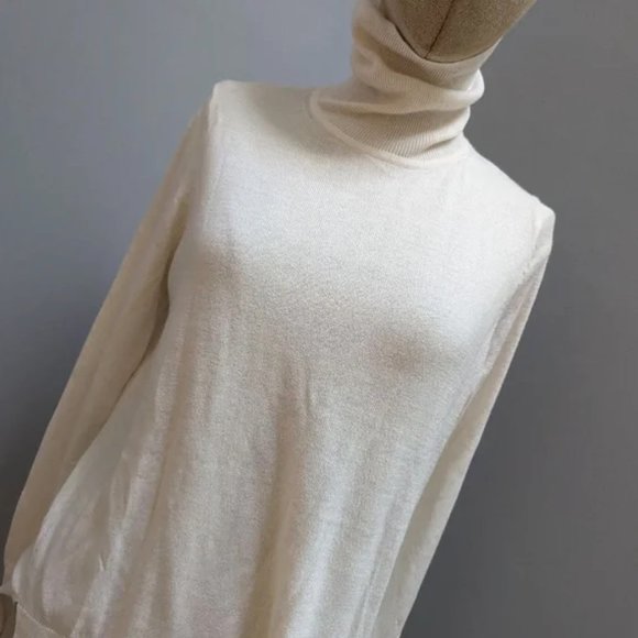 French Connection Classic White Turtleneck Sweater - Picture 3 of 5